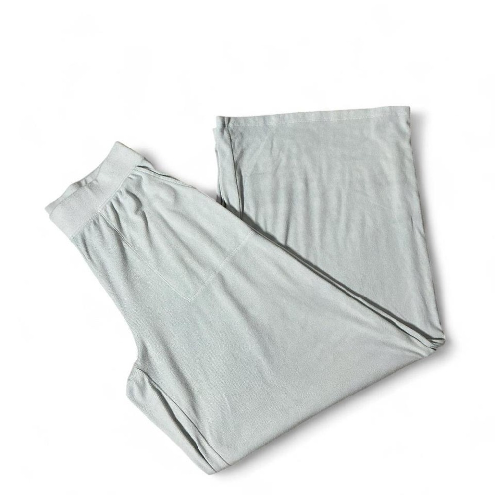 American‎ Eagle AE Lounge Light Blue Ribbed Wide Leg Pants Small 03/25 3670